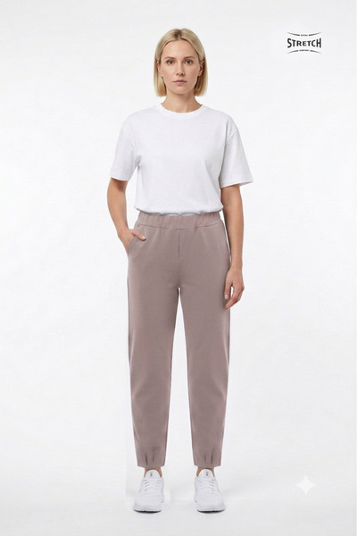 Cottonland Women's Renata Elastic Waist, Pockets, Narrow Leg, Ankle Length, R...