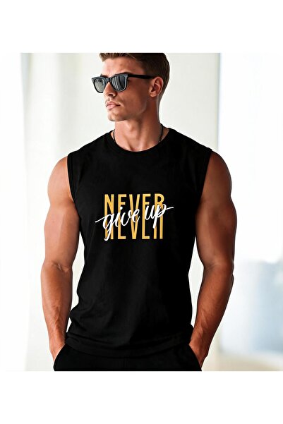 caddekombin Tricou sport negru pentru bărbați, cu guler rotund, cu mâneci scu...