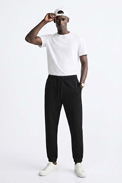 BARRELS AND OIL Men's Ribbed Track Pants - Black