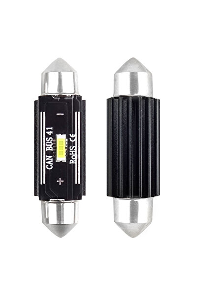 AMIO Becuri auto LED CANBUS Festoon C5W C10W C3W 41mm Alb 12/24V 1x 1860 1SMD...