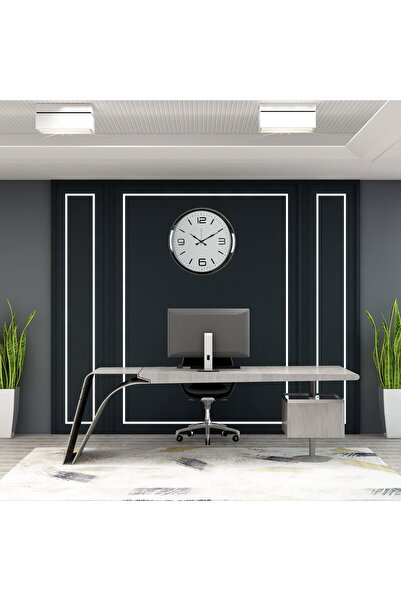 Leyaton Chrome 52 cm Metal Modern Design Wall Clock Lwlhm-Ytrs345