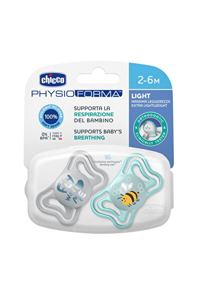 Chicco Suzetă PhysioForma Light, 2 bucăți, albastru, 2-6 luni