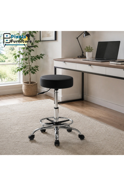 PixelsBeanBag Pixel Furniture Adjustable Bar Stool Modern Design Swivel Leath...