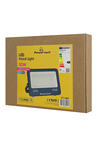 POWERTECH LED προβολέας PT-1459, 50W, 4000K, 4500lm, IP66