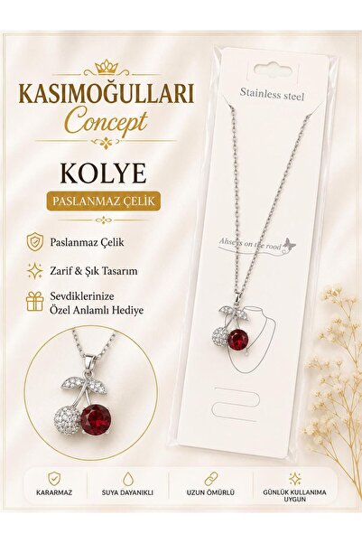 kasımoğulları concept Stainless Steel Figured Necklace – Gold Color Chain, Da...