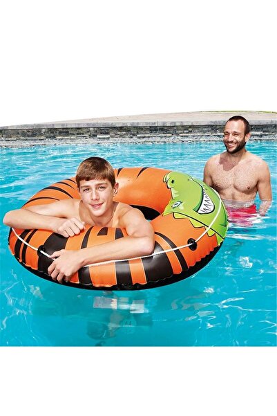 BESTWAY Jumbo İpli Simit - Şişme Gator Simit - Timsah Desenli Deniz Simidi - ...