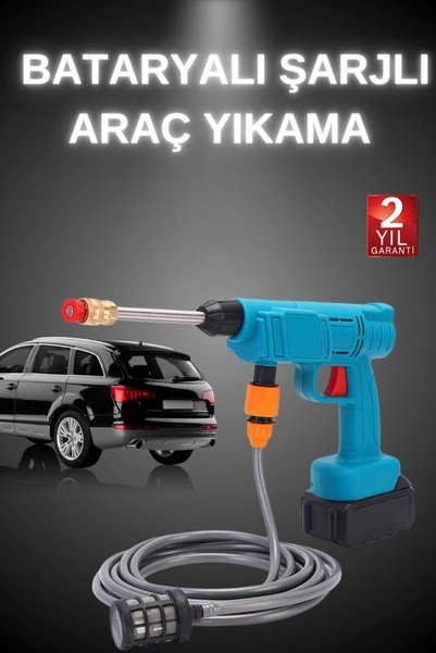 azolara Şarjlı Ve Yüksek Basınçlı Oto Yıkama Makinesi Ve Sulama Tabancası Bahçe Yıkama Makinesi