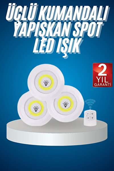 ALFA AKSESUAR 03 Kablosuz Pilli Işıldak Masa Lambası Mutfak Tezgah Altı Banyo...