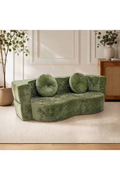 Generic Convertible Folding Futon Sofa Bed, Queen Sleeper Sofa with Pillow, T...