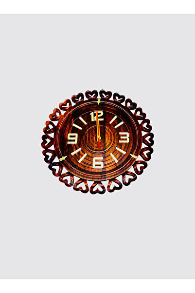 M.A Traders Handmade Wooden Wall Clock – Dark Brown Round Design – 14 Inch De...