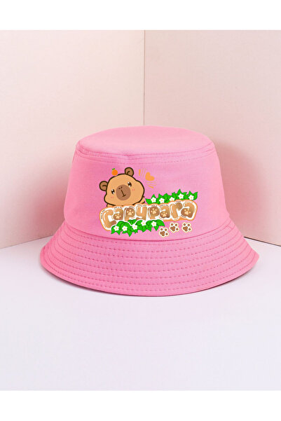 lovver Capybara Design Premium Printed 100% Cotton Bucket Hat