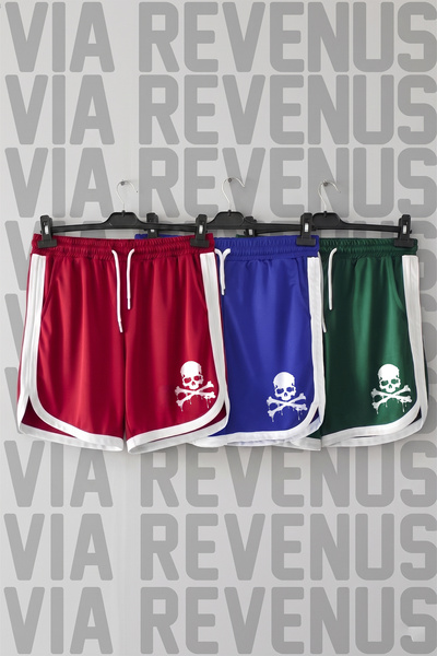 Vordevia Αθλητικά σορτς Unisex Retro Varsity για καθημερινή προπόνηση με στάμ...