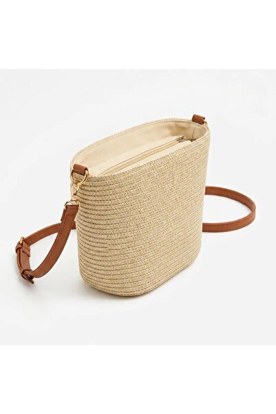 ArdaEge Mini Beige Straw Bag