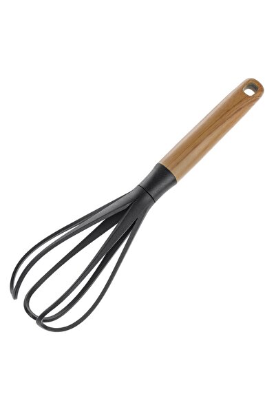 Z Store Tel de patiserie din plastic negru cu mâner cu aspect de lemn maro, 2...