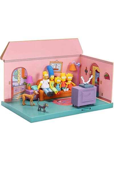 NECO TOYS JKSMP17556 The Simpsons Oturma Odası ve Figürlü Oyun Seti