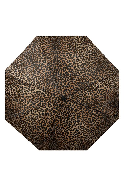 Z Store Umbrelă pliabilă cu imprimeu leopard - 25cm