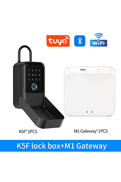 Choice4 K5F-tuya-M1 Waterproof Key Safe Box Fingerprint Storage Secret Key Sa...