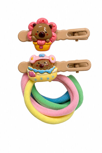 Jack Ferrero Children's Hair Clips with Cute Teddy Bear Figures and Colorful ...