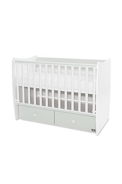 LORELLİ Patut balansoar Matrix, 60 x 120 cm, transformabil, White Milky Green