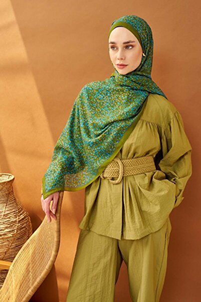 Silk Home Riva Şal Tencel Secret Garden Yağ Yeşili