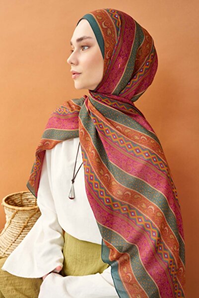 Silk Home شال ريفا تينسل إيثنيك واي فوشيا