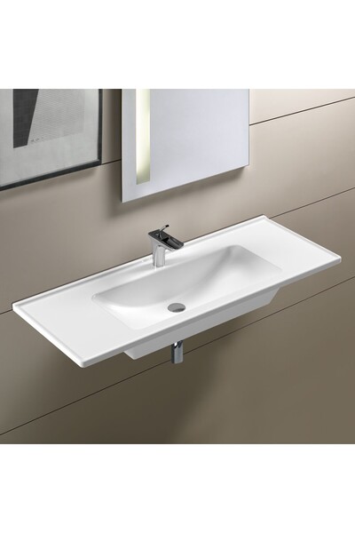 Serel Slim 3039 Hygiene Plus Λευκός Πορσελάνινος Νιπτήρας Μπάνιου Επικαθήμενο...