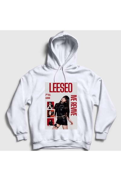 Presmono Unisex White Leeseo Revive K-Pop Ive Hooded Sweatshirt 612684Tt