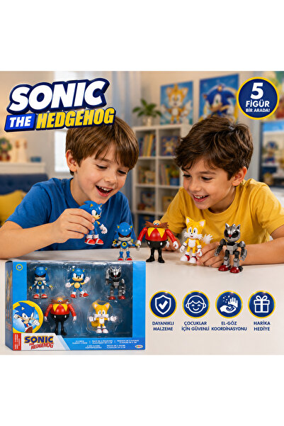 Cici Oyuncak Sonic The Hedgehog 5’li Figür Seti – Sonic, Tails, Metal Sonic, ...