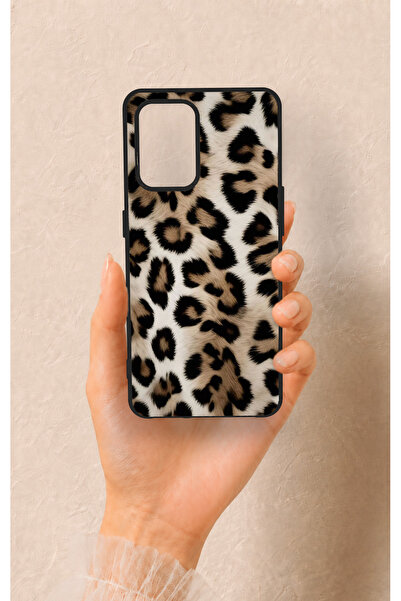 Vip Case Oppo-A74 Uyumlu Leopar Derisi Desenli Silikon Kılıf