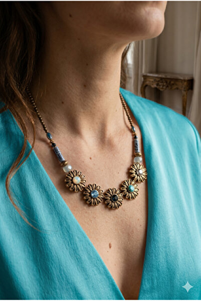 ZGNOVA Handmade Metal and Beaded Authentic Necklace