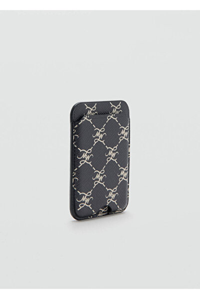 MANGO Woman Logo print phone cardholder