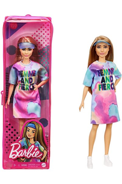 mattel PAPUSA BARBIE FASHIONISTA CU PARUL BLOND SI ROCHITA SPORT