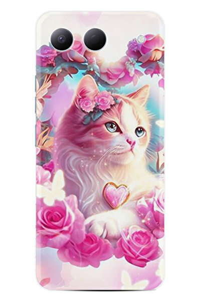 TECNO Spark 40 5G Uyumlu Kılıf Boutique Baskılı Resimli Güzel Kedi Pcode -037