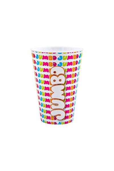 Jumbo Pahar din plastic pentru apă, cu capac, finisaj mat, 400 ml