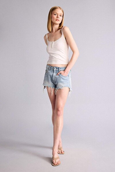 DeFacto High Waist Cut-Off Jean Shorts H0680Ax26Hs