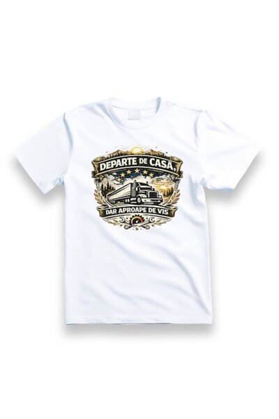 OEM Tricou personalizat cu mesaj: "De la o distanță de la casă, dar aproape d...