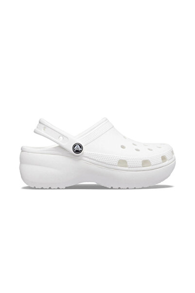 Crocs شبشب كلاسيكي ذو نعل سميك 206750-100 للنساء باللون الأبيض من Juststep