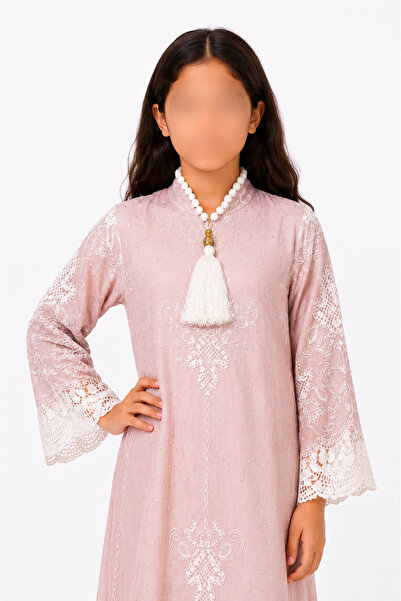 Shiladon Girls' Luxurious Lace Embroidered Robe