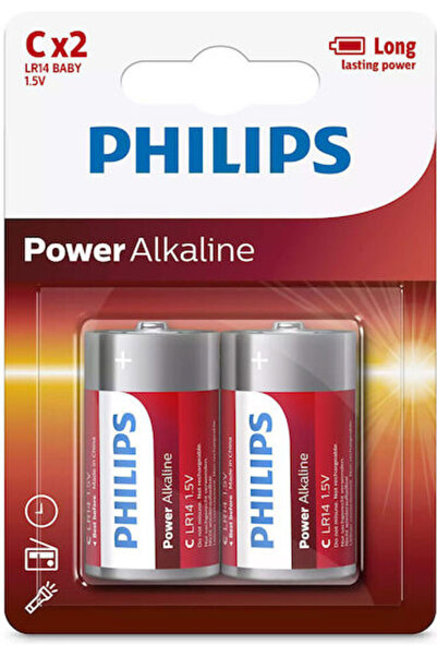 Philips Αλκαλικές Μπαταρίες C 2 Τεμάχια Κωδικός: LR14P2B/05