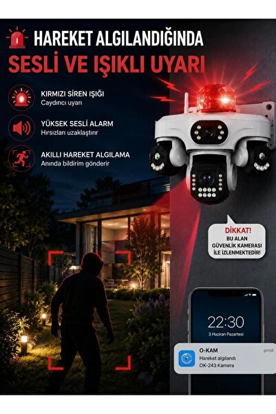 O-KAM Ok-243 Premium 4 Kamera Wifi Pazar Kamera