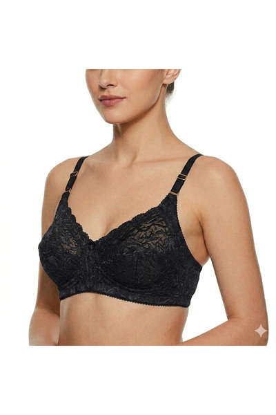 Noom Nightwear Cotton Bra with Lace