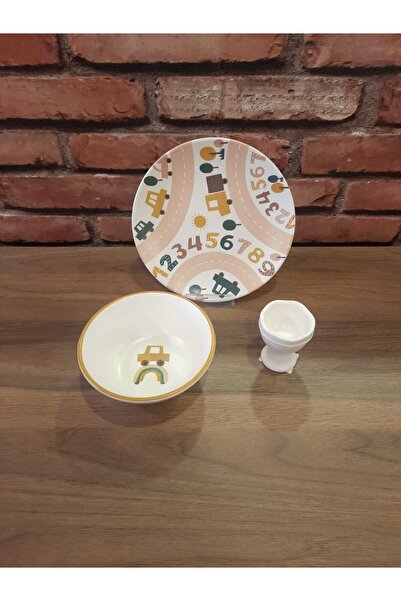 Keramika Food Set 3 Pieces Patterned Digital Printing
