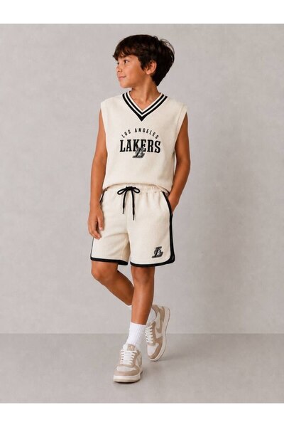 Bebibo Sıfır Kollu Lakers Tşort Şort Takım Erkek Çocuk