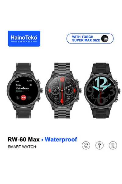 haino teko germany Rw-60 Max Waterproof Smartwatch Ultra Big Amoled Screen Fl...