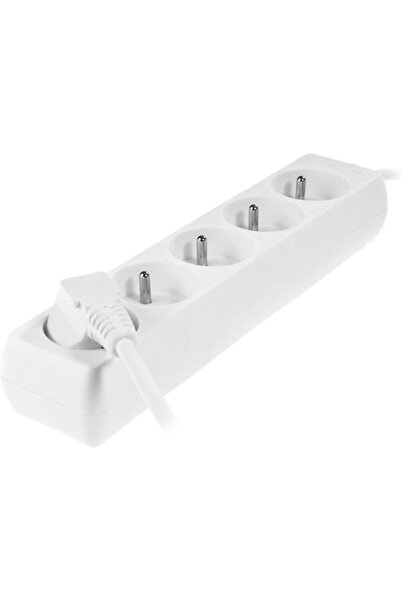 AwTools Prelungitor alb de uz casnic cu 5 prize, 1,5m, cu împământare, Cod: A...