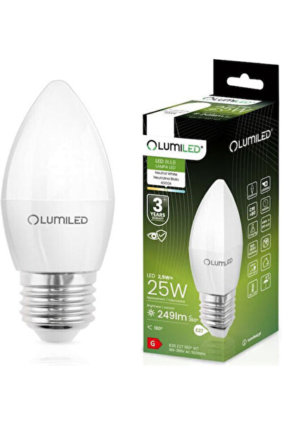 Lumiled Bec LED pentru soclu E27 și formă B35 Alb 249lm
