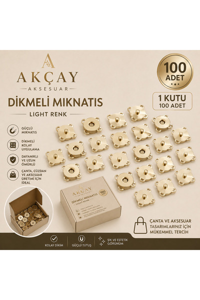 Akçay Aksesuar Magnetic Snap Buttons, Clothing Snap Buttons, Bag Snap Buttons...