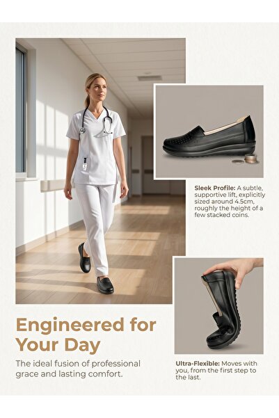 Saudi Step Hospital Work Shoes, Cloud Soft Cushion Sole, Arch Ergonomic Suppo...