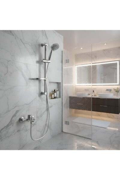 Danube Home مجموعة ميلانو بلس كولومبوس 3 في 1 - خلاط حوض وحوض استحمام من النح...