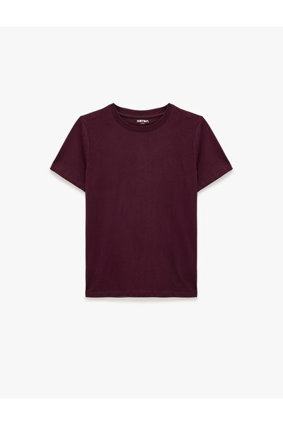 Koton Short Sleeve Crew Neck Cotton Basic Sports T-Shirt